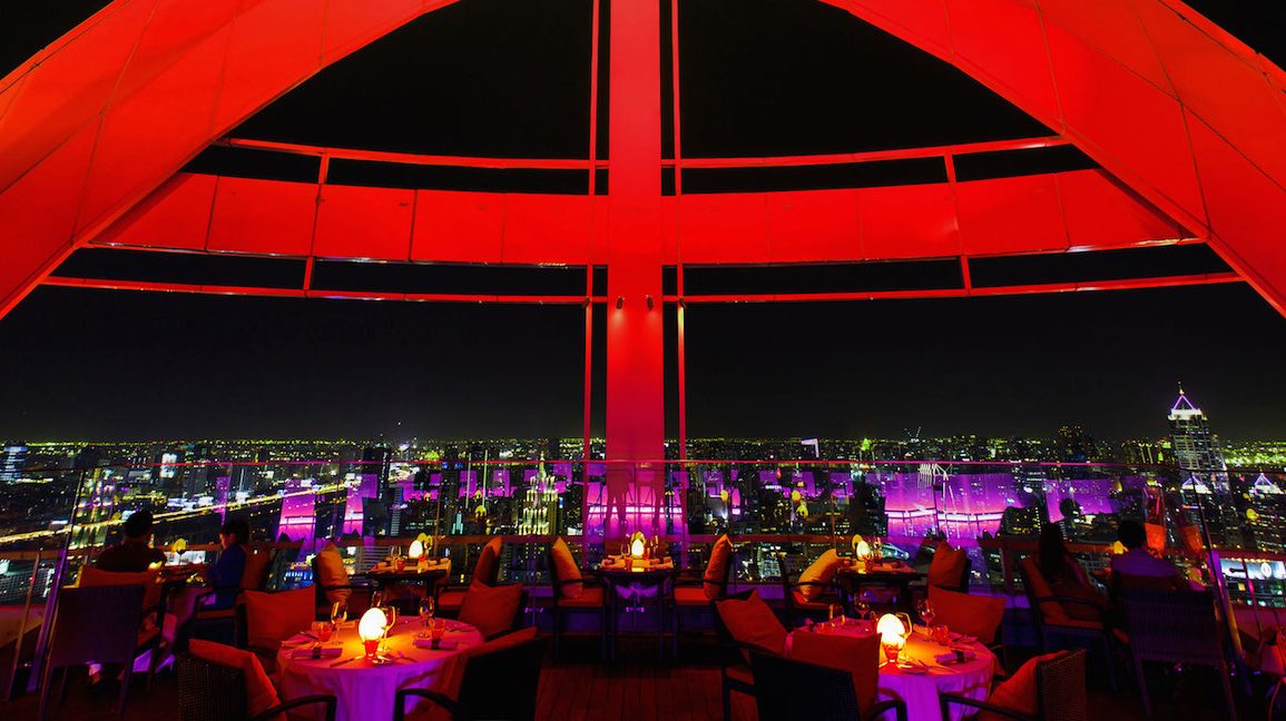Bangkok Rooftop Bar red sky